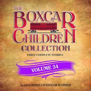 The Boxcar Children Collection Volume 34: The Mystery of the Haunted Boxcar, The Clue in the Corn Maze, The Ghost of the Chattering Bones audiobook cover