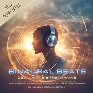 Delta Wave & Theta Wave - Binaural Beats - Sound Healing. 2 in 1 Bundle audiobook cover